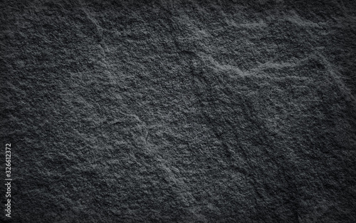 Fototapeta Dark gray or black slated stone texture , nature patterns for background