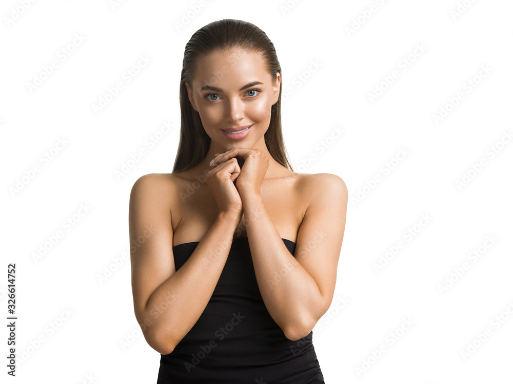Beautiful woman model healthy beauty long hair and clean skin natural fashion skin care concept Beautiful woman model healthy beauty long hair and clean skin natural fashion skin care concept