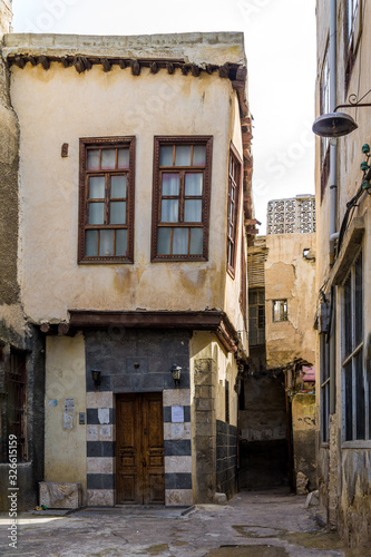 antique syrian houses in ancient city of Damascus (Syrian Arab Republic) 