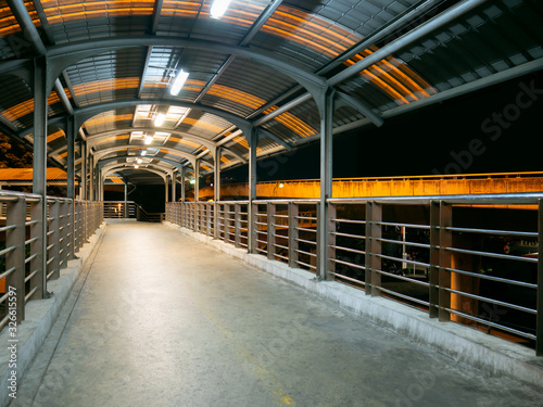 Photography Walking on the overpass at night.