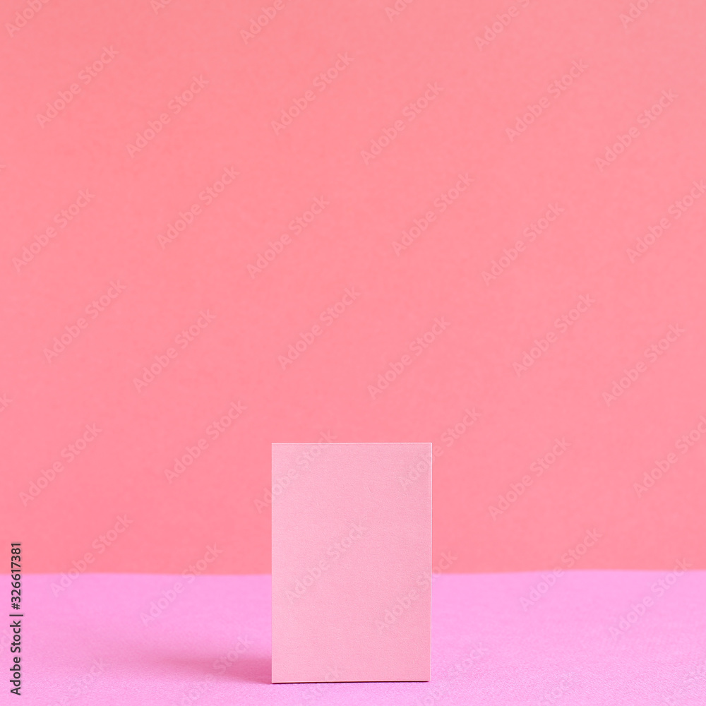 Pink memo paper, sticky notes on pink background Pink memo paper, sticky notes on pink background
