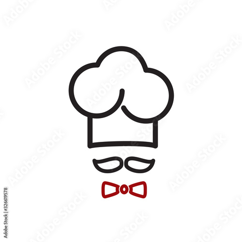 chef logo design vector