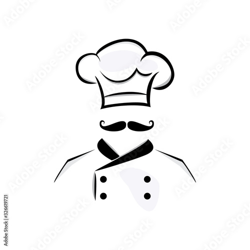 chef logo design vector template