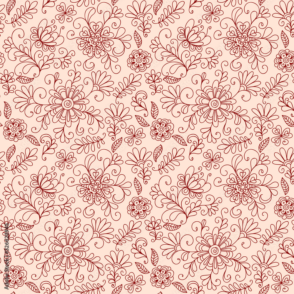 Seamless decorative floral pattern Seamless decorative floral pattern