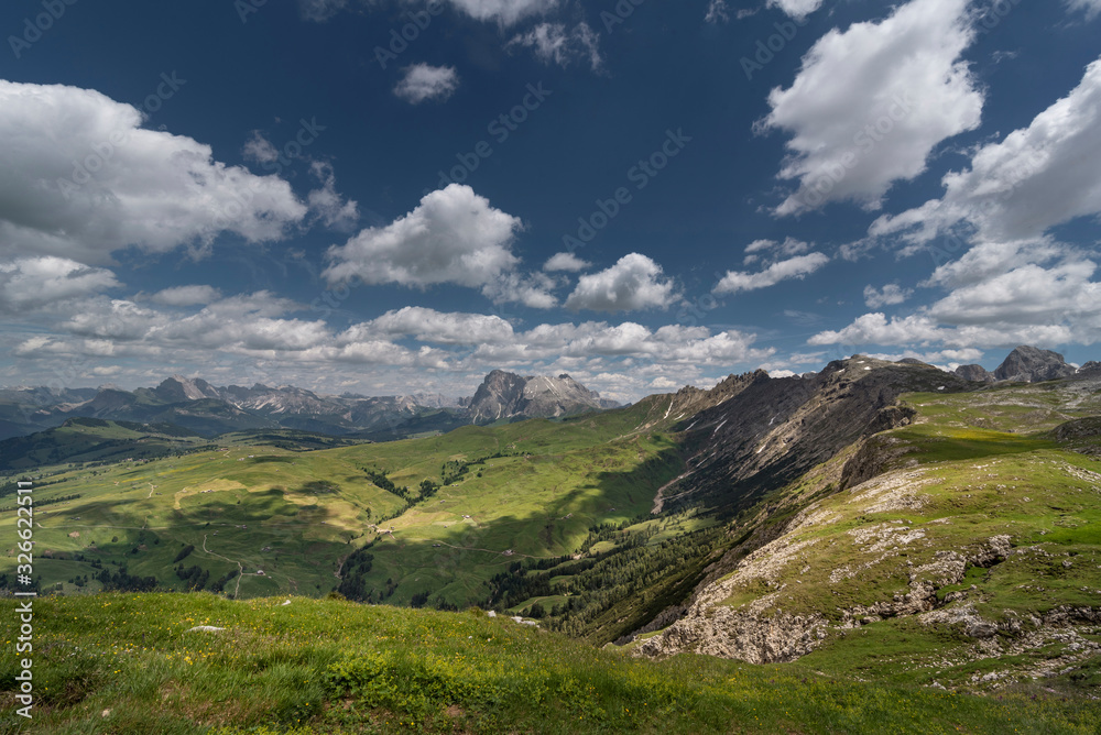 Fototapeta premium Touristensteig am Schlern