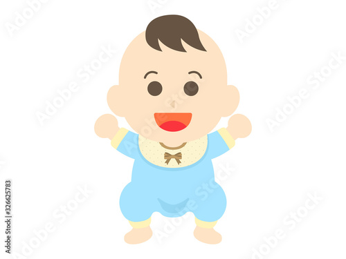 男の子の赤ちゃん　笑顔