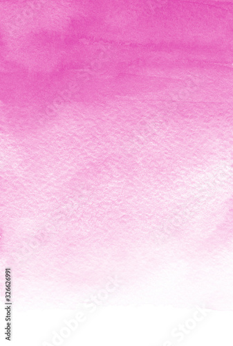 Obraz na plátne Pink fuchsia watercolor background Ombre texture Invitation decor Gradient paint