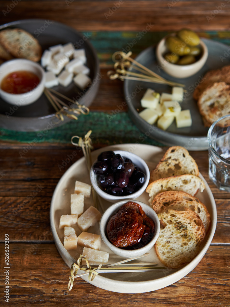 Various snacks for wine Various snacks for wine