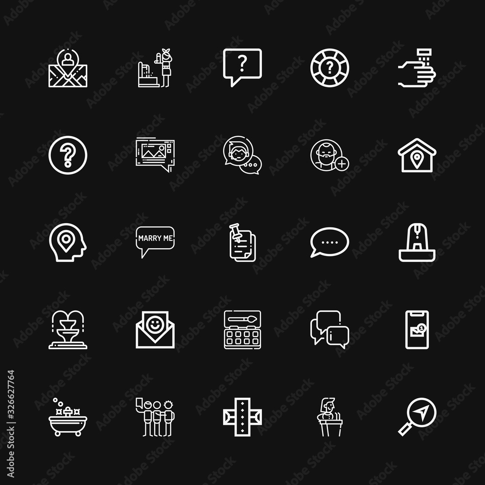 Editable 25 bubble icons for web and mobile Editable 25 bubble icons for web and mobile
