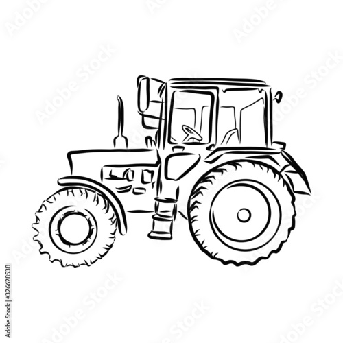tractor isolated on white background