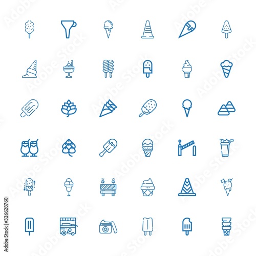 Editable 36 cone icons for web and mobile
