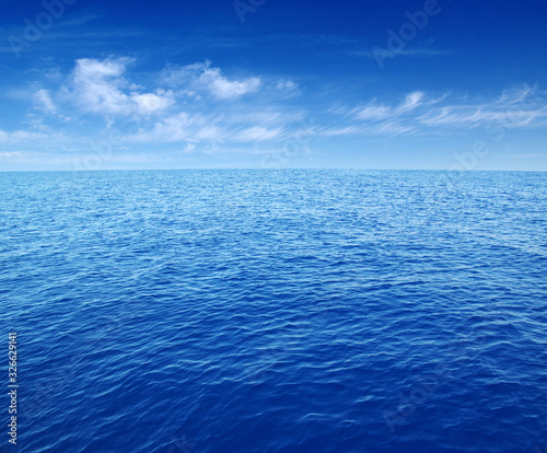 Blue sea water surface