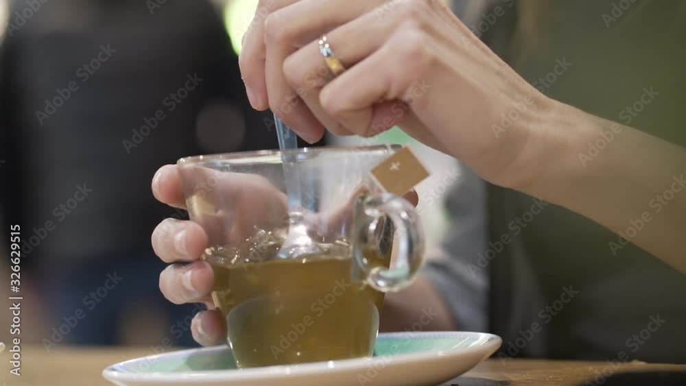 Closeup of cup of tea