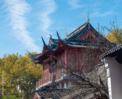 Fuzi Temple tourist attraction, Qinhuai River, Nanjing City, Jiangsu Province, China photo