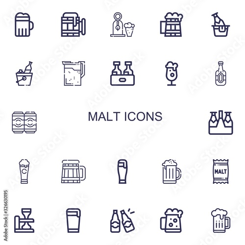 Editable 22 malt icons for web and mobile