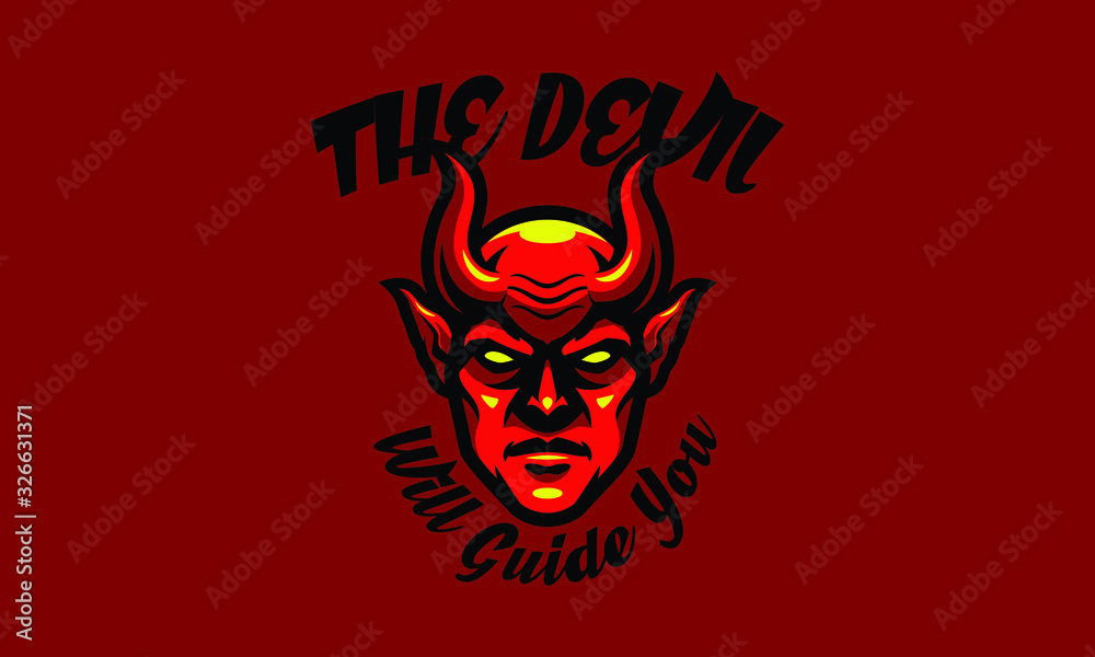 Devil mascot vapor illustration Devil mascot vapor illustration