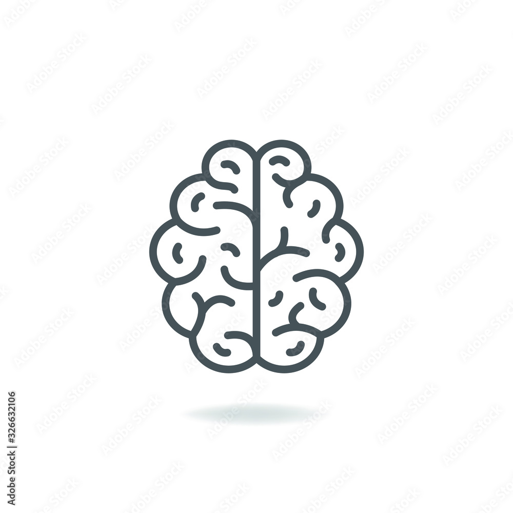Brain icon design isolated on white background. Vector illustration Brain icon design isolated on white background. Vector illustration