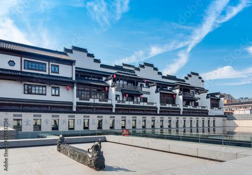 Fuzi Temple tourist attraction, Qinhuai River, Nanjing City, Jiangsu Province, China photo