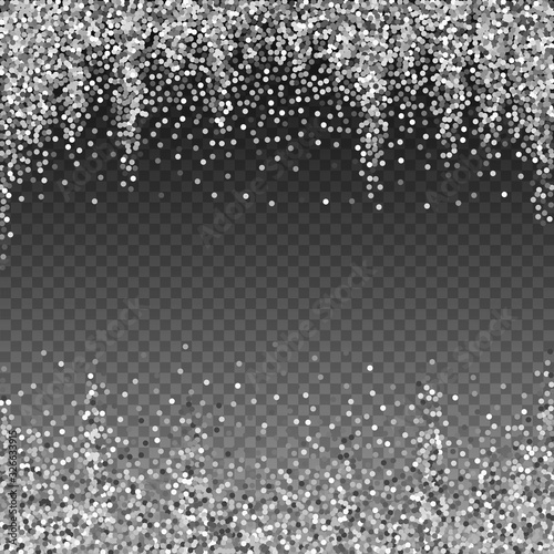 Round silver glitter luxury sparkling confetti. Sc