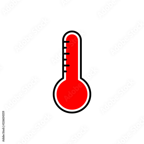 Thermometer icon flat