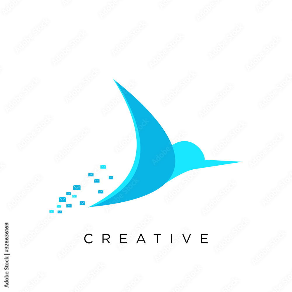 Naklejka premium bird logo design vector