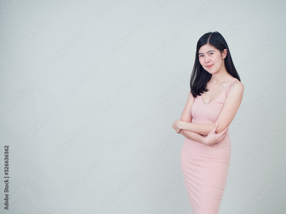 Cheerful woman while smiling at camera. Cheerful woman while smiling at camera.