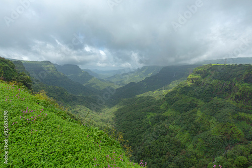 Kavlesaad Point  Misty mountains and forest  Amboli  maharashtra
