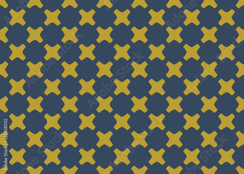 Seamless geometric pattern design illustration. Background texture. In blue, yellow colors.