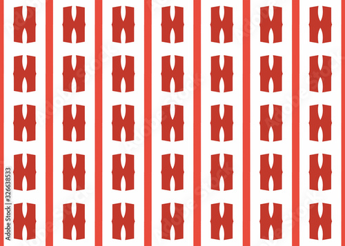 Seamless geometric pattern design illustration. Background texture. In red, white colors.