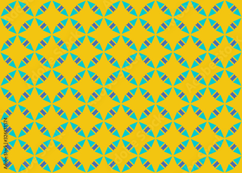 Seamless geometric pattern design illustration. Background texture. In yellow, blue colors.