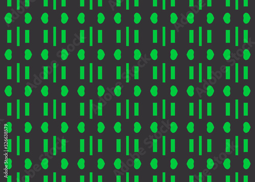 Seamless geometric pattern design illustration. Background texture. In black, green colors.