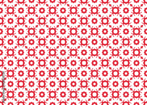 Seamless geometric pattern design illustration. Background texture. In red, white colors.
