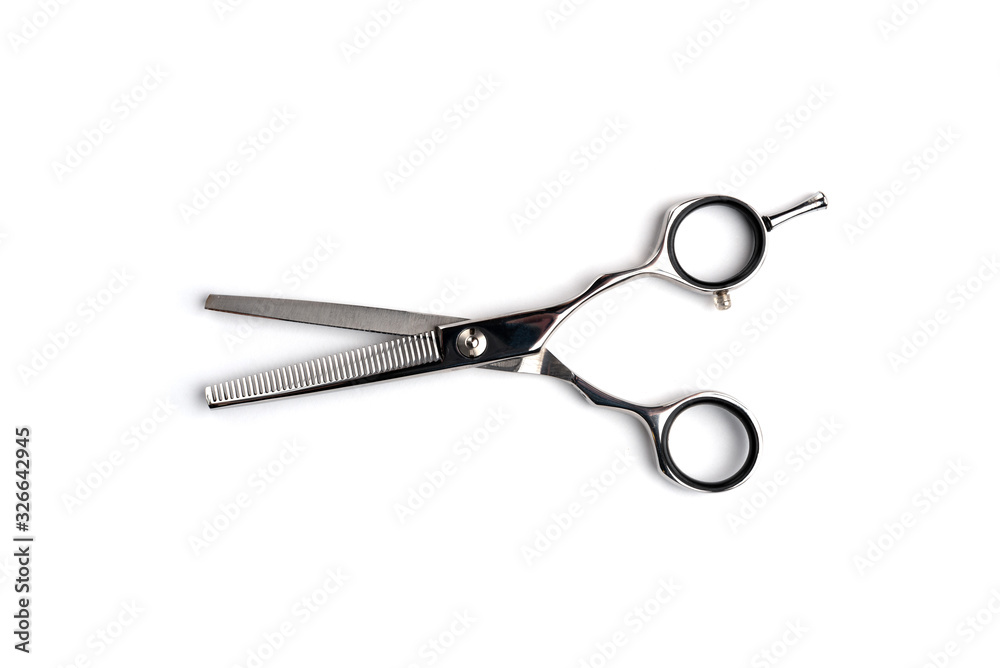 Fototapeta premium Thinning scissors isolated on white background.
