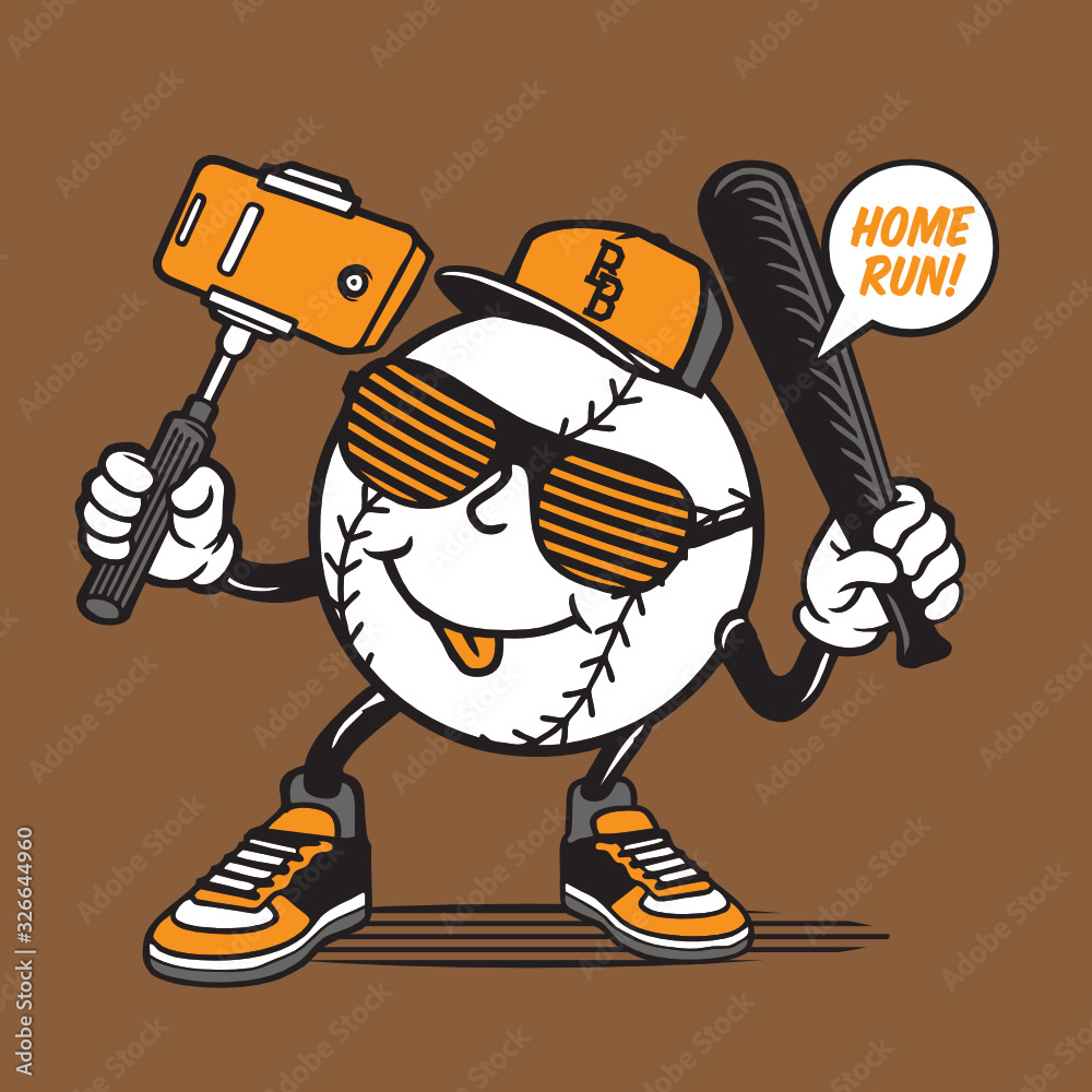 Selfie Baseball Character Design