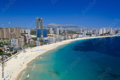 View of the beaches of Benidorm in Spain on the Costa Blanca © Фотобанк BFoto.ru