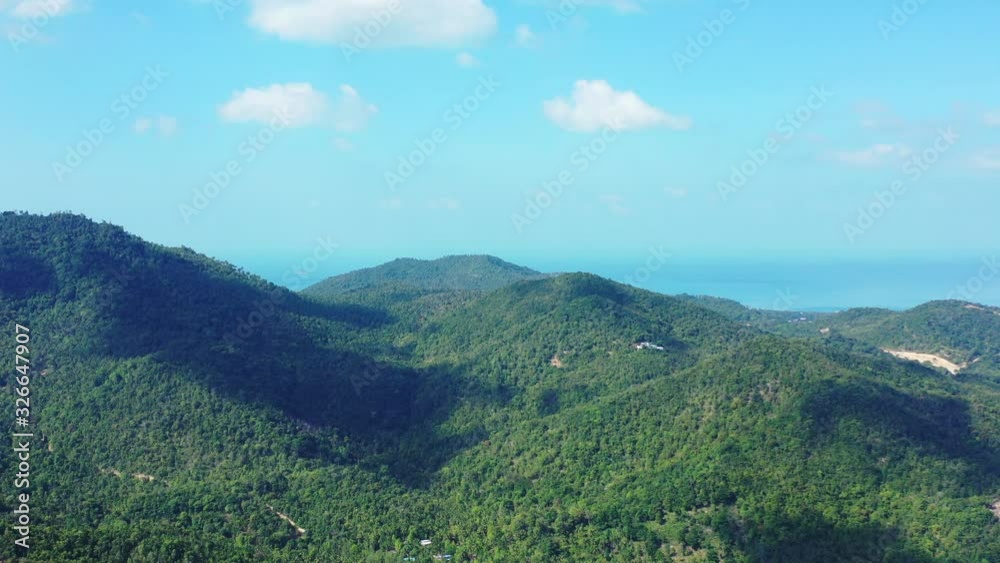 Beautiful hills and mountains with rainforest on tropical island, Thailand Beautiful hills and mountains with rainforest on tropical island, Thailand