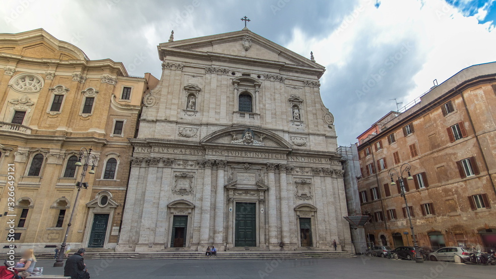 Church of Santa Maria in Vallicella timelapse , also called Chiesa Nuova in Rome
