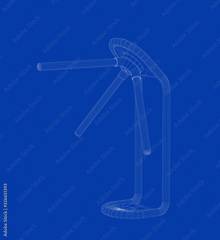 Obraz premium 3D design of turnstile.