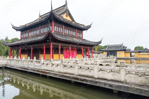 The scenery of Quanfu lecture temple  Zhouzhuang Ancient Town  Suzhou City  Jiangsu Province  China