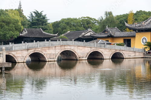 The scenery of Quanfu lecture temple, Zhouzhuang Ancient Town, Suzhou City, Jiangsu Province, China photo