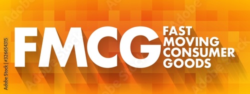 FMCG - Fast Moving Consumer Goods acronym, business concept background