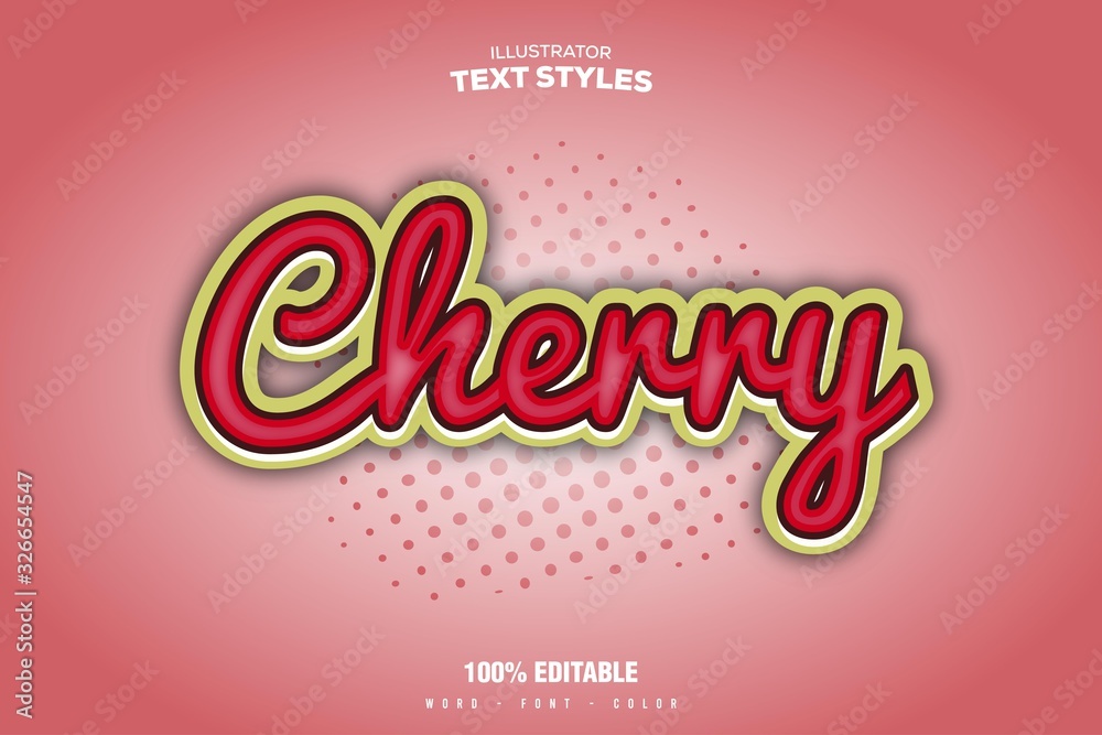 Cherry text effect font style