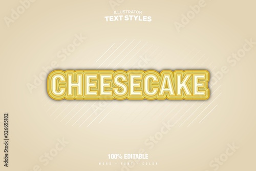 cheesecake color text effect font style