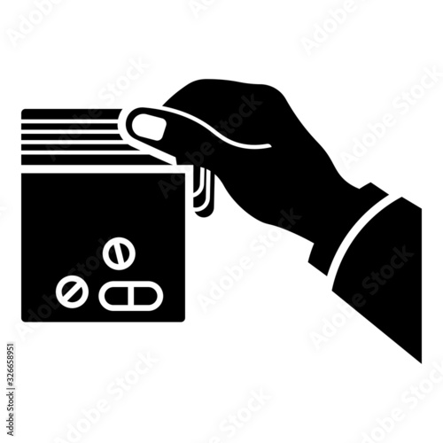 Man holding Cocaine Drugs Pills on White Background, narcotics addiction heroin seller Concept, Drugs in plastic zip bag as Evidence Vector Icon design