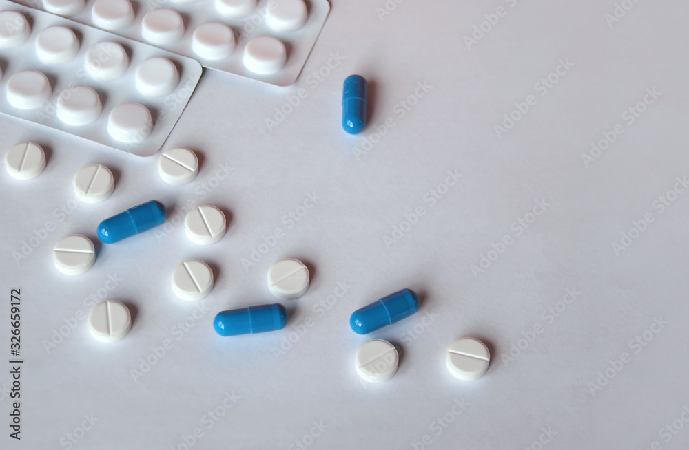 Assorted pharmaceutical medicine pills, tablets and capsules. Assorted pharmaceutical medicine pills, tablets and capsules.