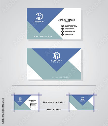 Vector of simple business card design eps format,   suitable for your personal and company business card, font : Trebuchet.