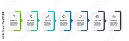 Foto Vector Infographic design with icons and 7 options or steps
