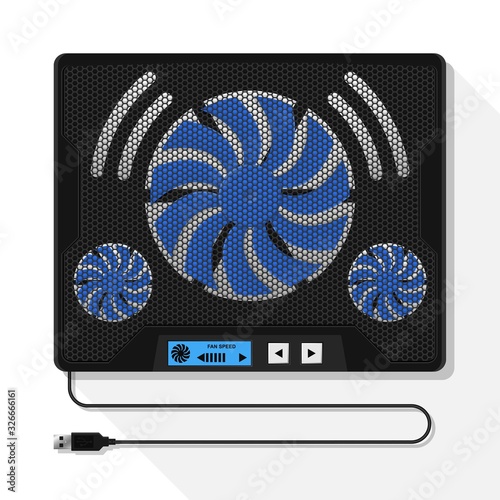 Laptop Notebook External Cooling Stand Pad Fan Airflow Gaming