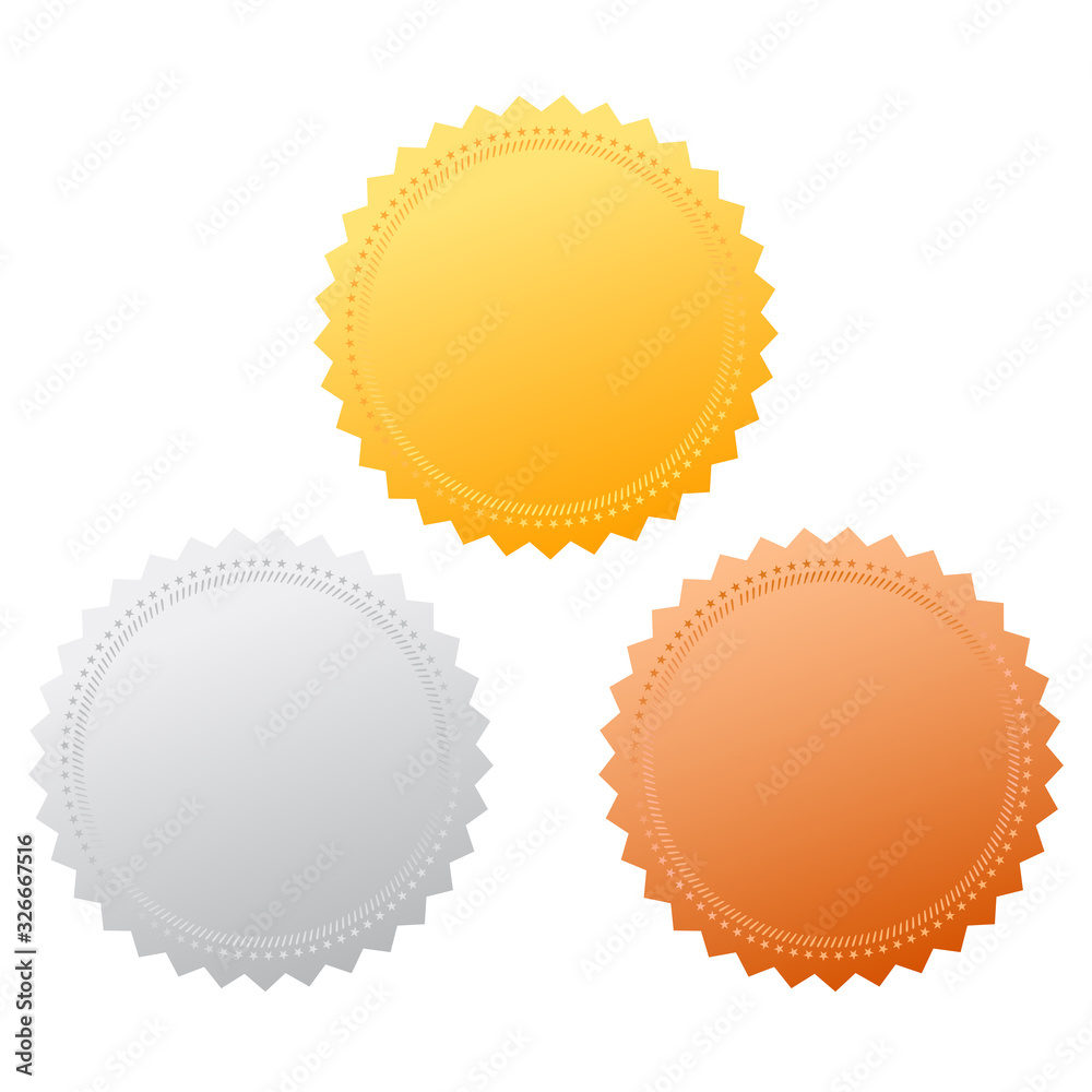 Blank seal vector icon Blank seal vector icon