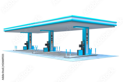 gas station canopy light blue view1 
